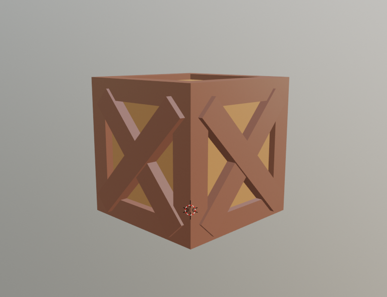 Low Poly Wooden Box preview image 1